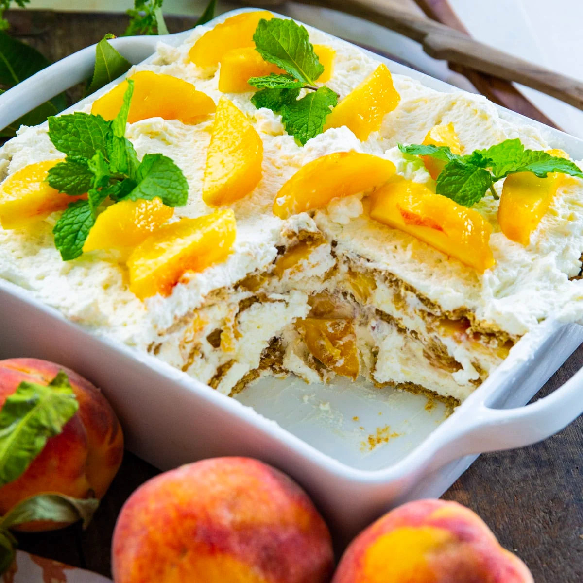 Peach Icebox Cake
