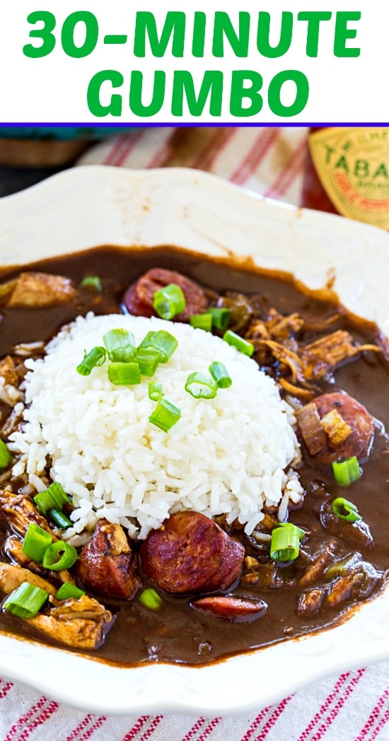 30-Minute Gumbo- so quick and easy! #cajun #mardigras