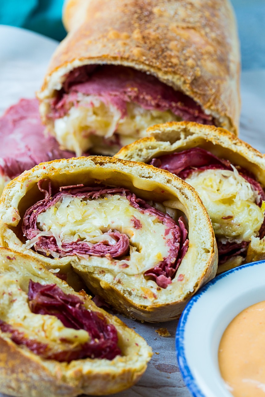 Air Fryer Reuben Stromboli