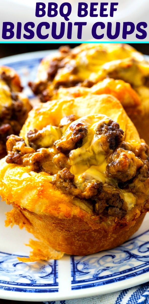 BBQ Ground Beef Biscuit Cups