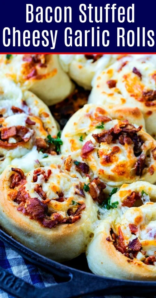 Cheesy Bacon Garlic Rolls