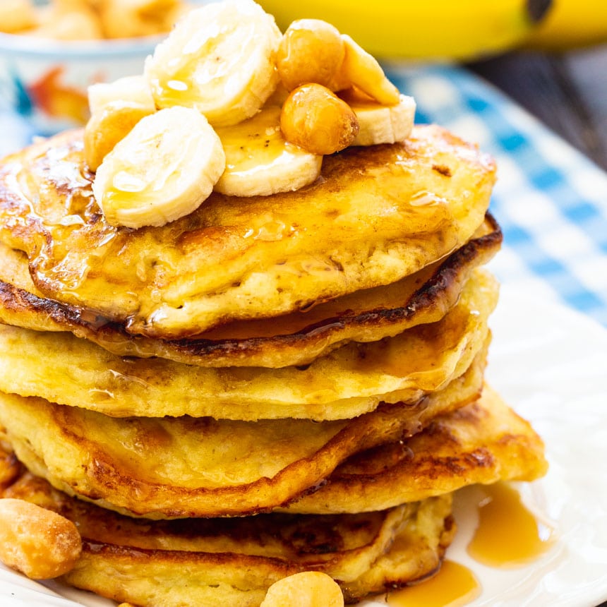 Banana Macadamia Pancakes