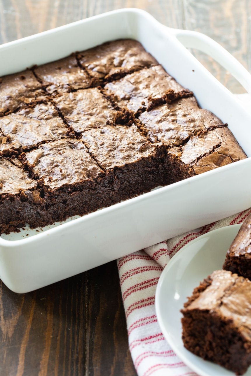 Bittersweet Brownies in a 9-inch baking dish