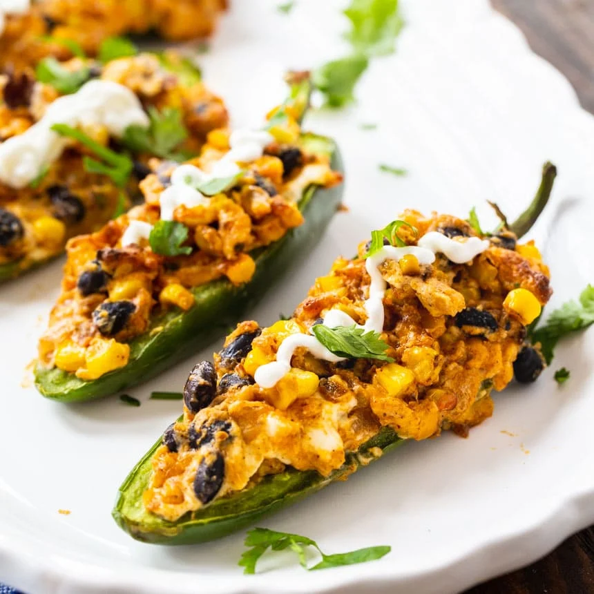 Black Bean and Corn Stuffed Jalapenos