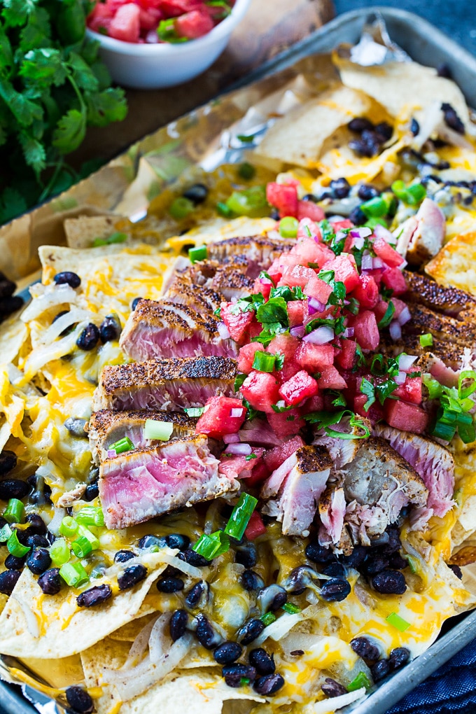 nachos on a sheet pan