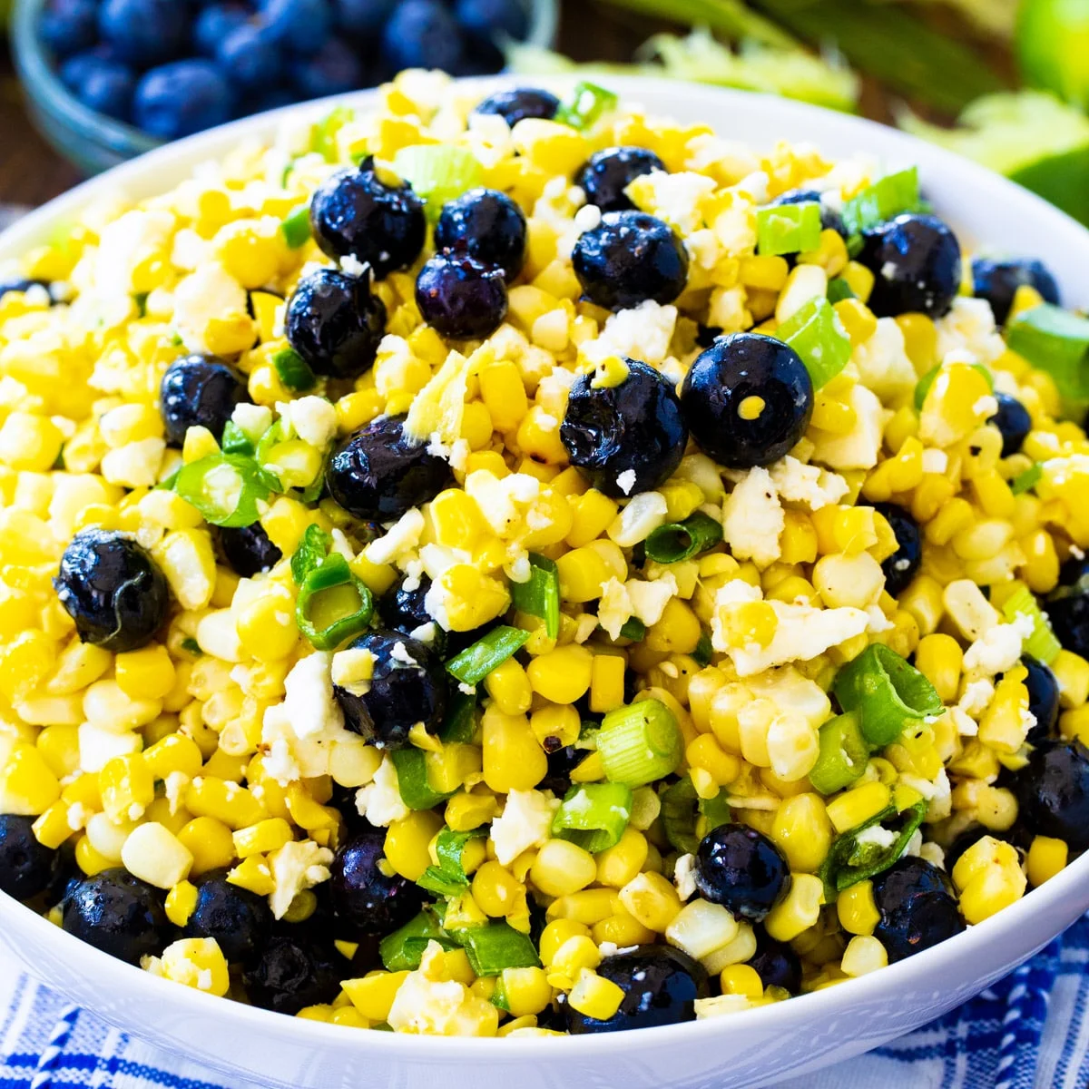 Blueberry, Corn and Feta Salad