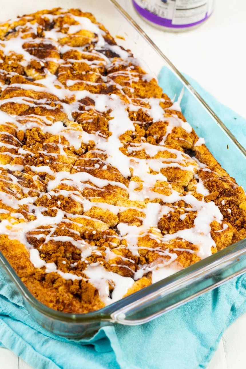 Blueberry Coffee Cake in a 9x13-inch pan.