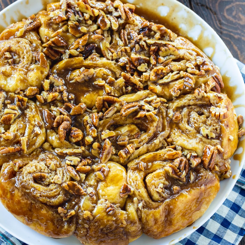 Bourbon Pecan Cinnamon Rolls