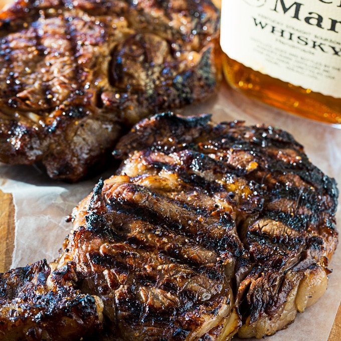 Grilled Bourbon Steaks