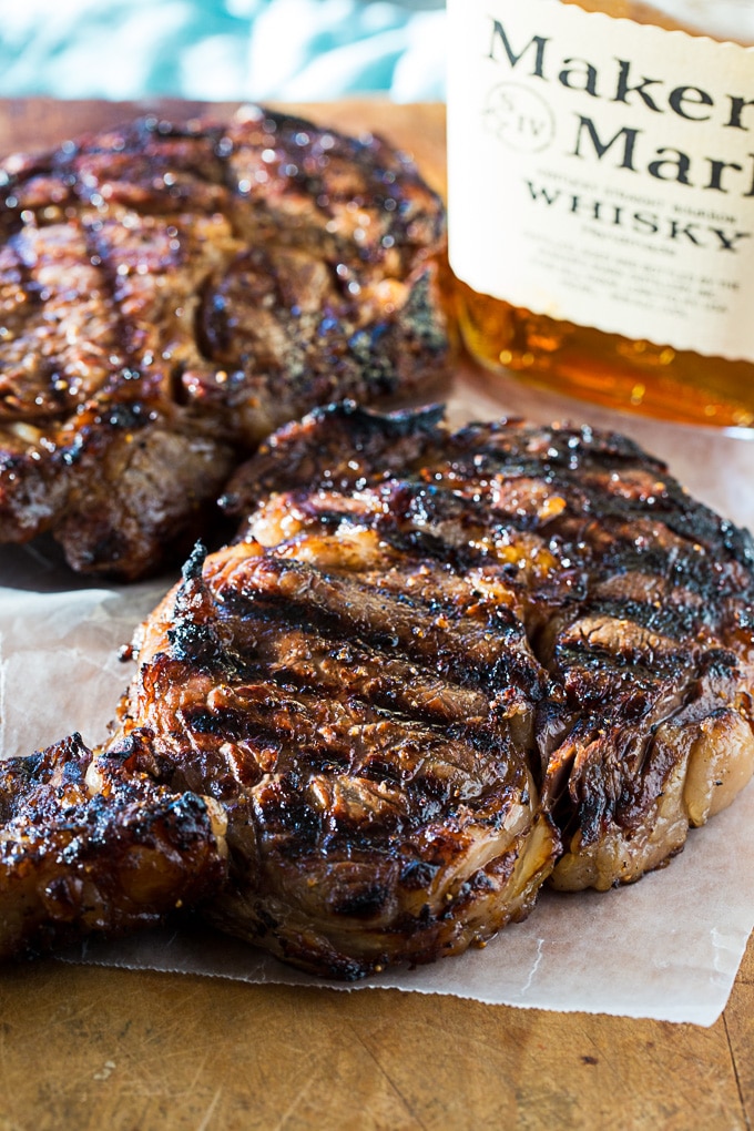 Grilled Bourbon Steaks