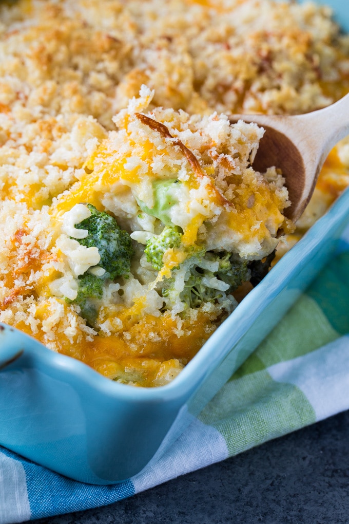 Cheesy Broccoli and Rice Casserole (from scratch)