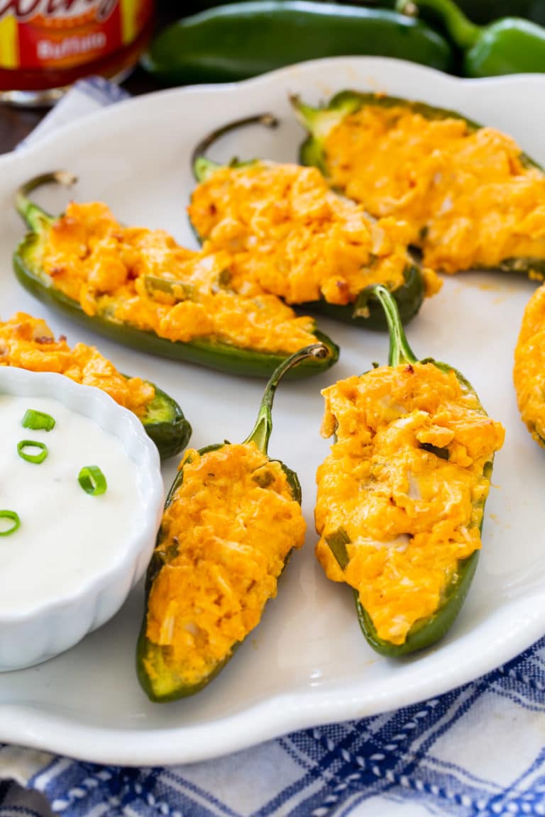 Buffalo Chicken Jalapeno Poppers