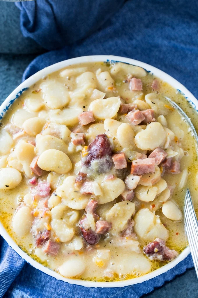 Creamy Butter Beans with Ham