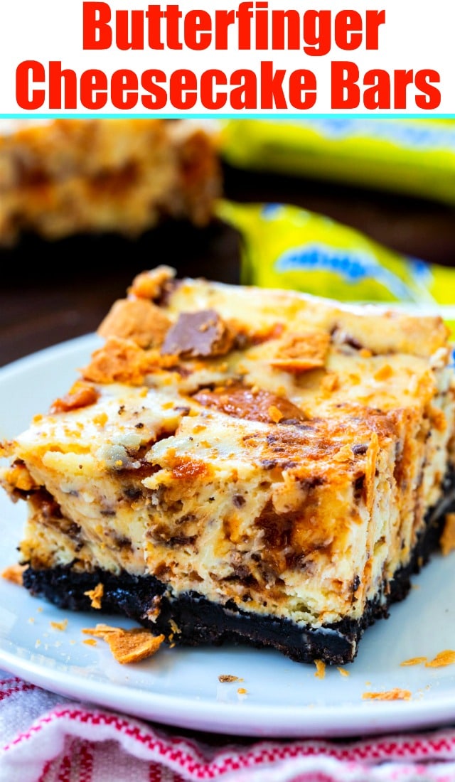 Butterfinger Cheesecake Bars