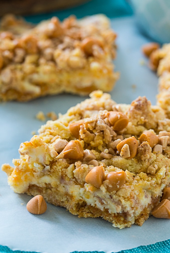 Butterscotch Toffee Cheesecake Bars