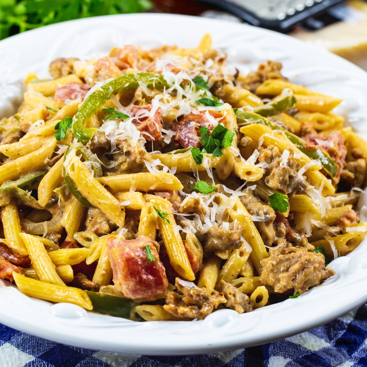 Creamy Cajun Sausage Pasta