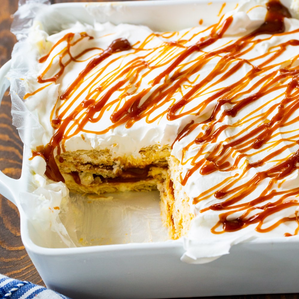 Caramel Ritz Cracker Icebox Dessert