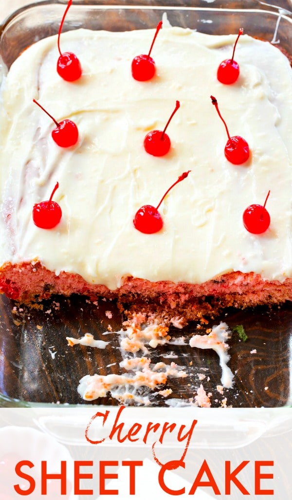 Cherry Almond Sheet Cake