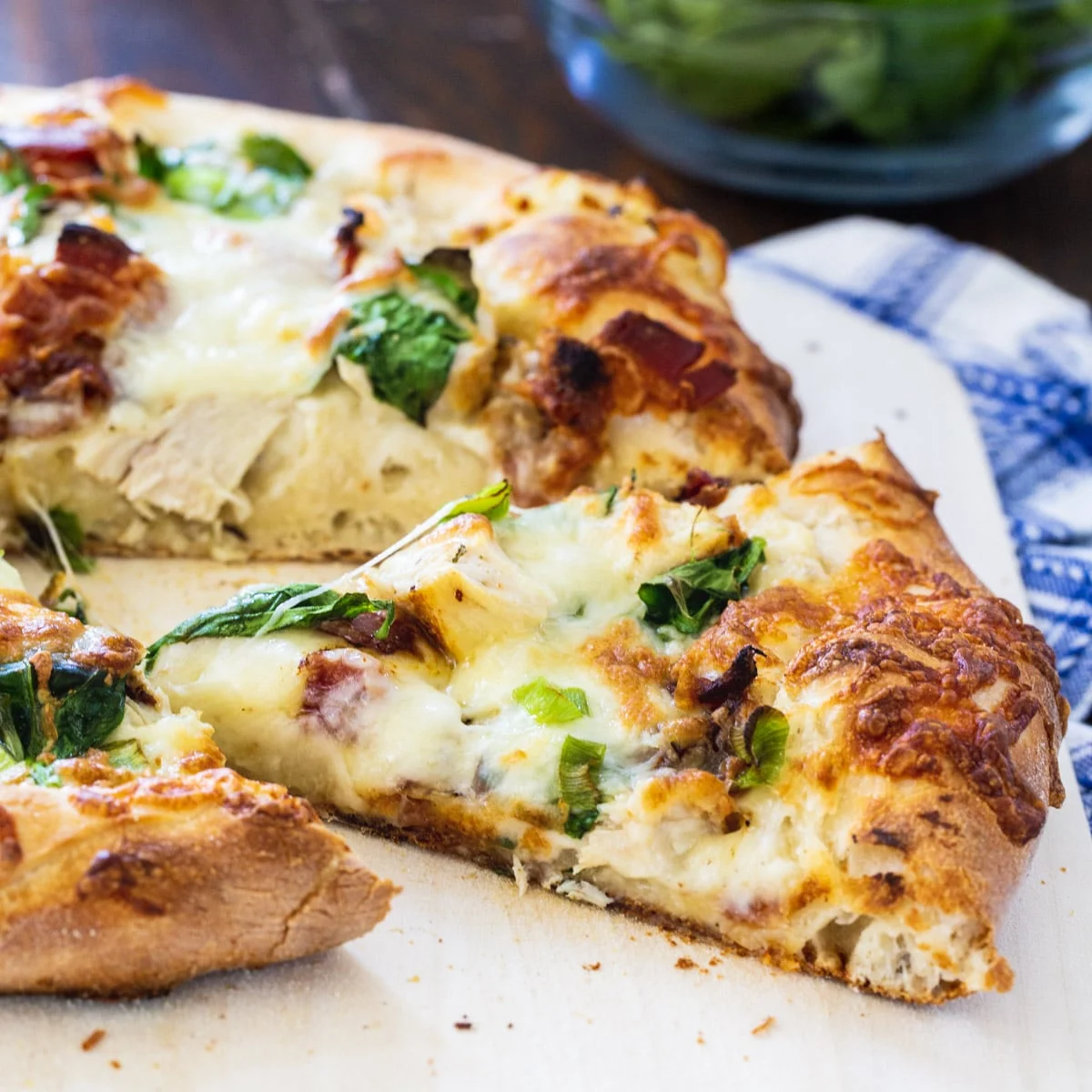Chicken Alfredo Pizza