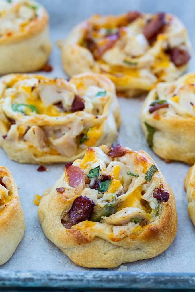 Chicken Ranch Roll-Ups close-up.