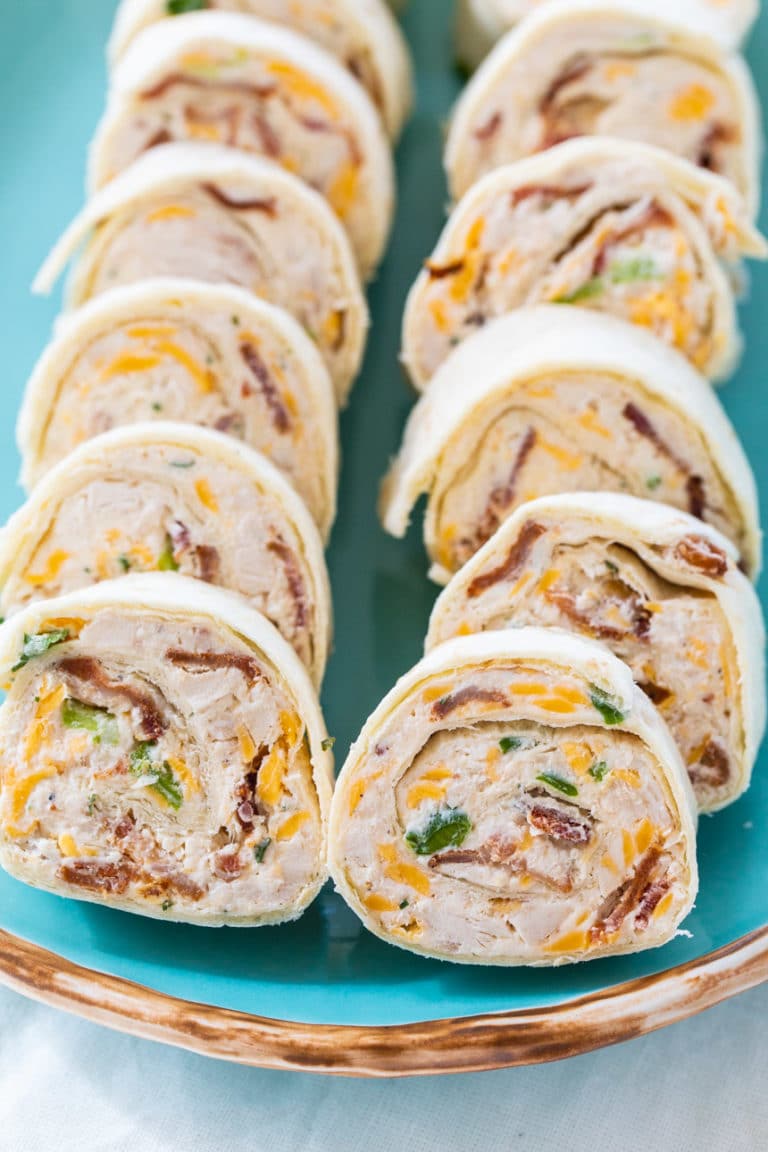Chicken, Bacon and Cheddar Pinwheels