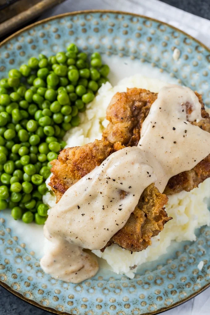 Chicken Fried Hamburger with White Gravy