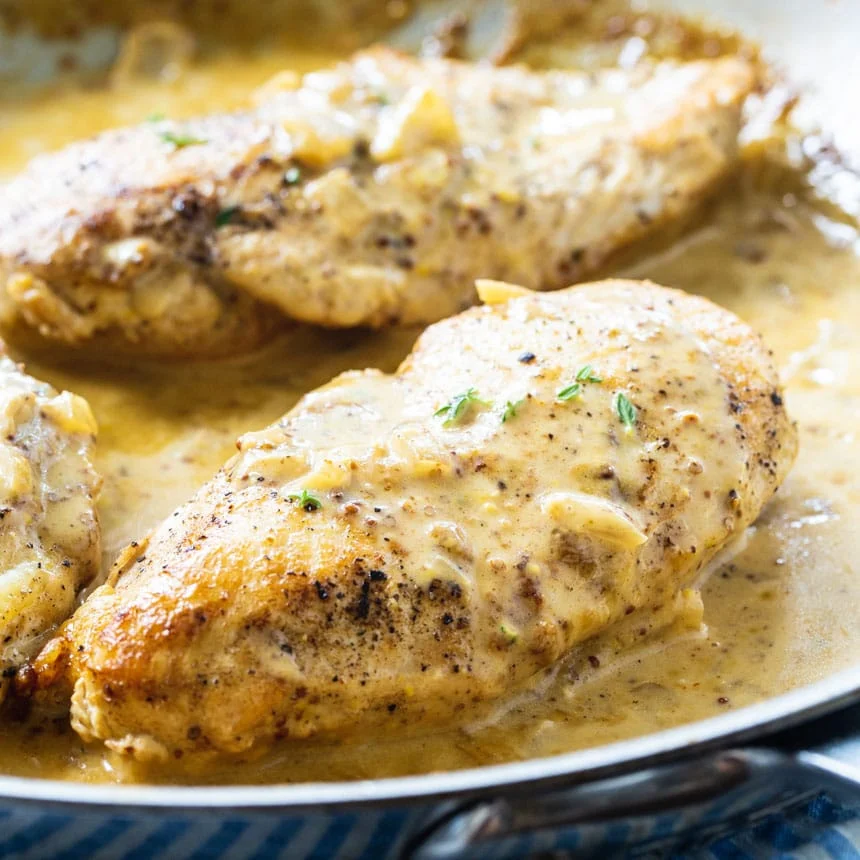 Chicken with Creole Mustard Cream Sauce