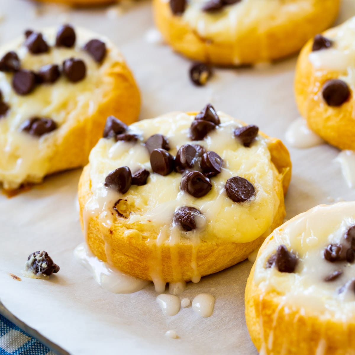 Chocolate Chip Cream Cheese Danishes