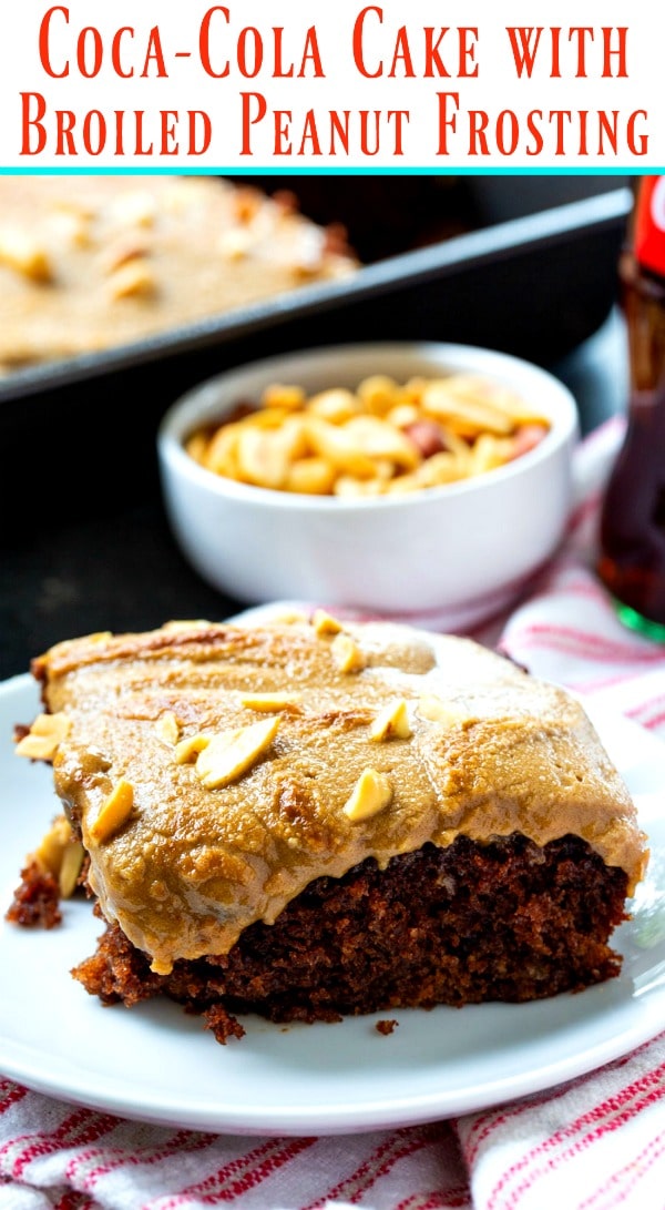 Coca-Cola Cake with Broiled Peanut Frosting
