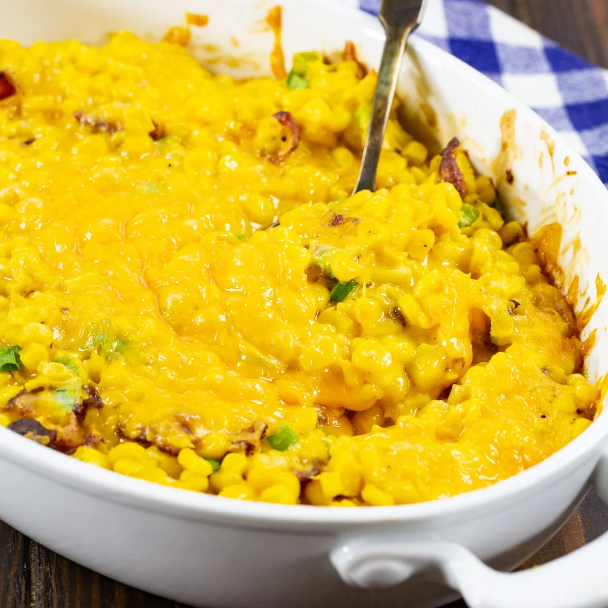 Cheesy Corn Casserole with Bacon