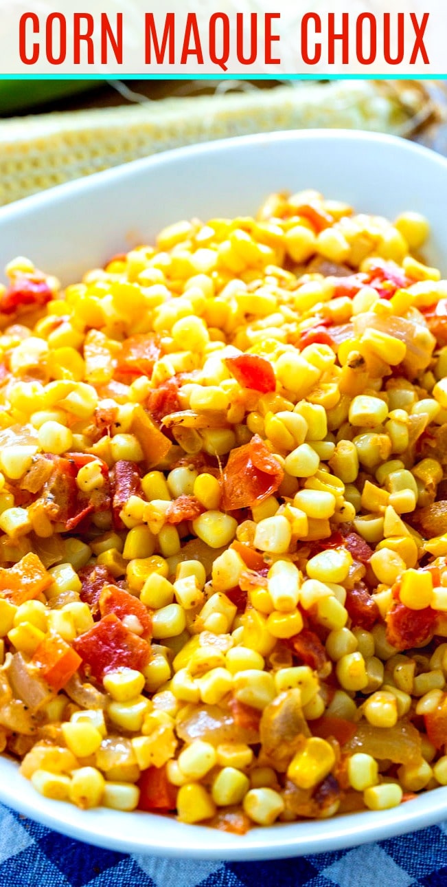 Close-up of Corn Maque Choux
