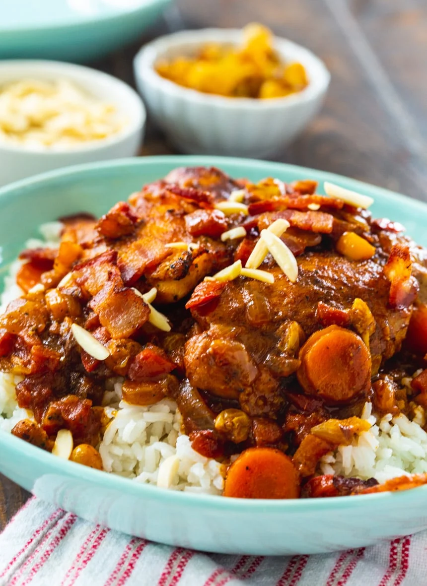 Country Captain Chicken over rice