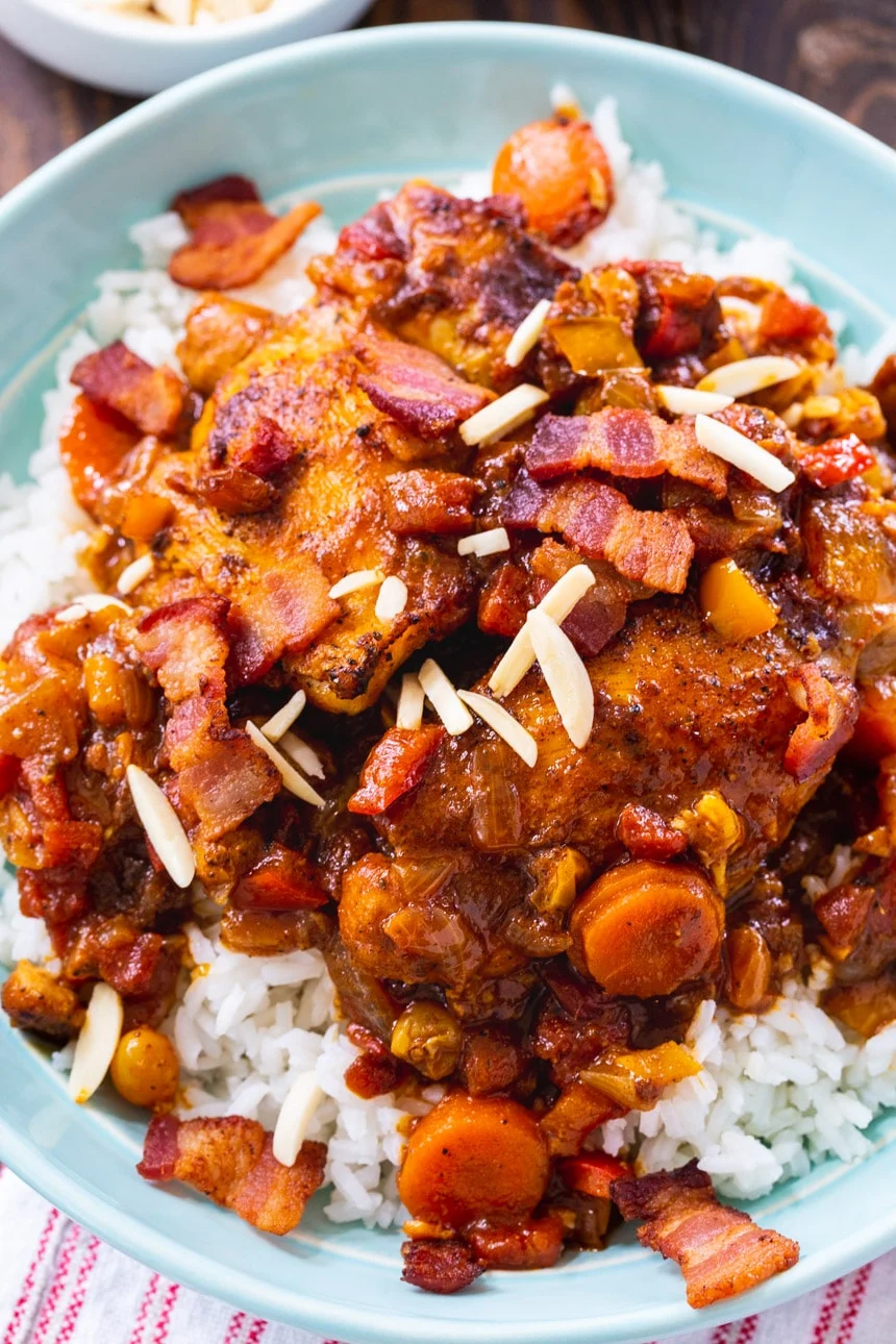 Country Captain Chicken with almonds