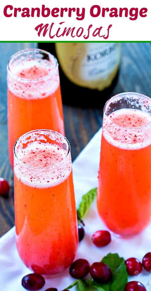 Cranberry Orange Mimosas