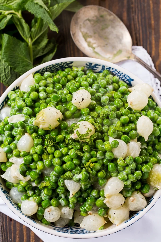 Creamed Peas and Pearl Onions