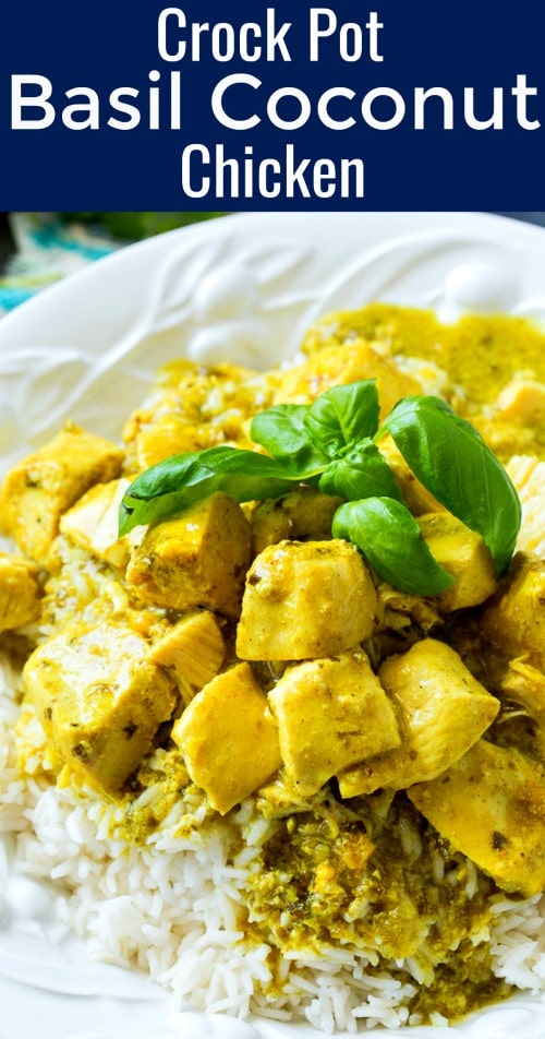 Crock Pot Basil Coconut Chicken