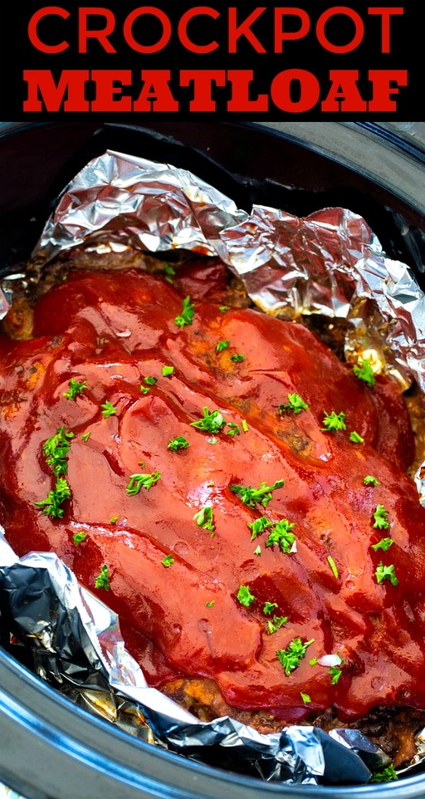 Crockpot Meatloaf with Brown Sugar/Ketchup Glaze