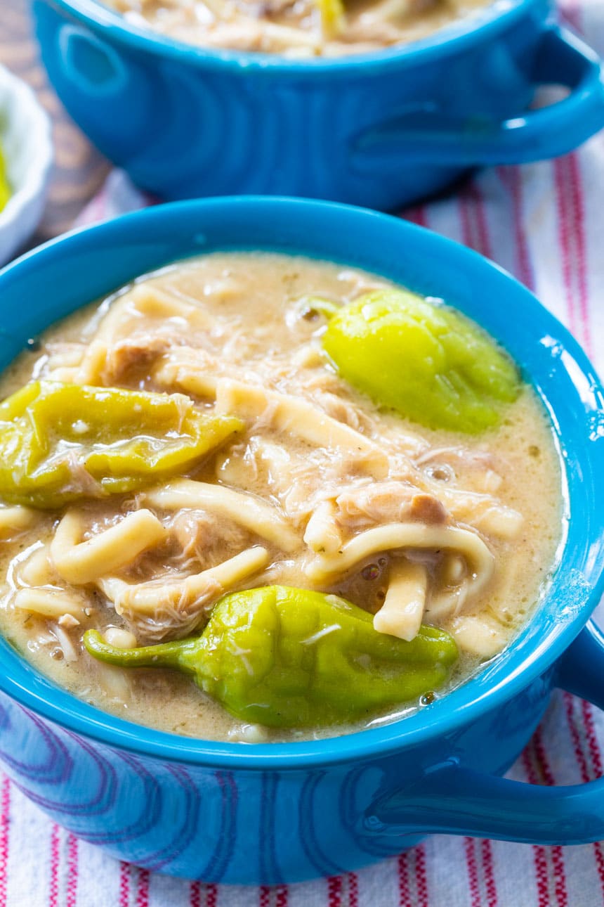 Slow Cooker Mississippi Chicken and Noodles