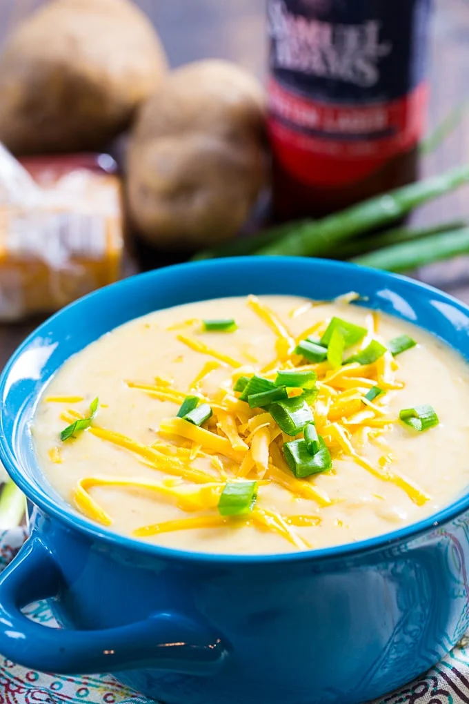 Crock Pot Creamy Potato Beer Cheese Soup