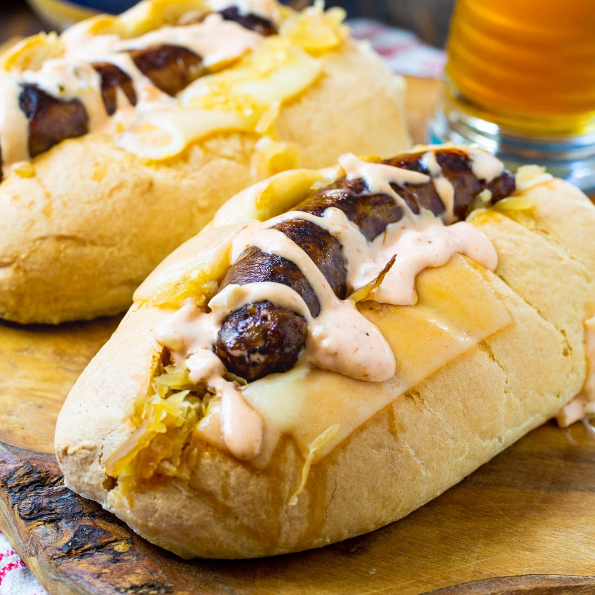 Crock Pot Reuben Brats