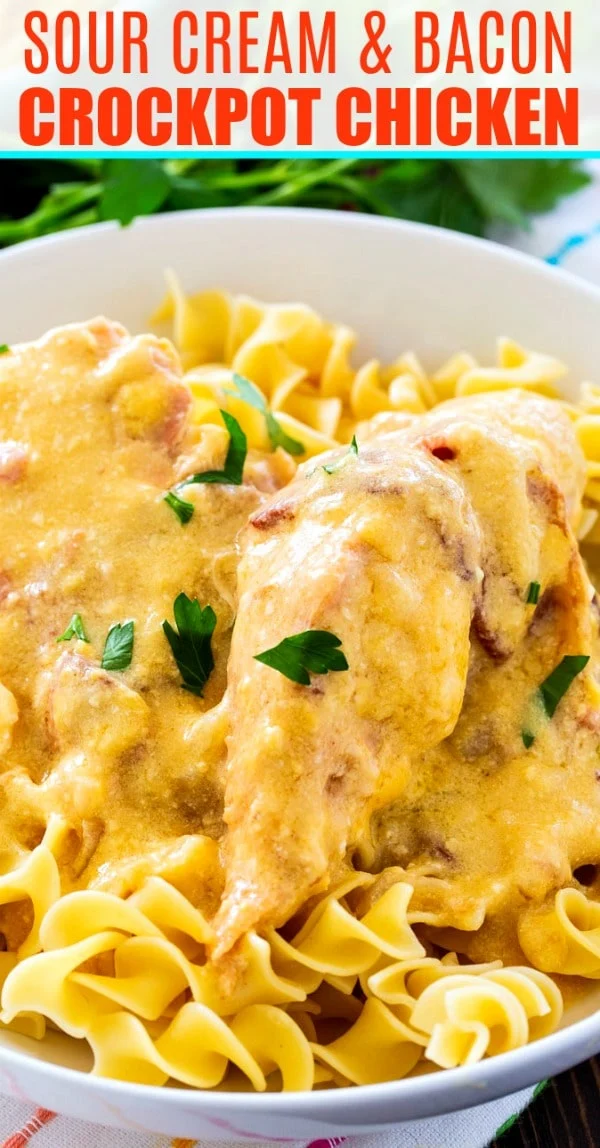 Sour Cream and Bacon Crockpot Chicken
