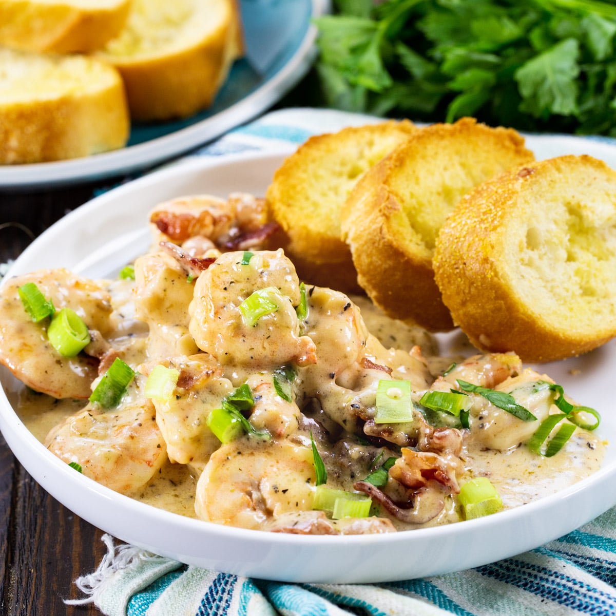 Garlic Shrimp in Creamy Parmesan Sauce