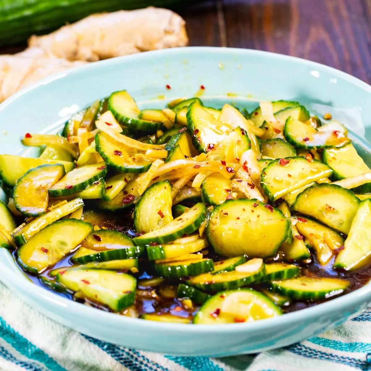 Ginger Sesame Cucumbers