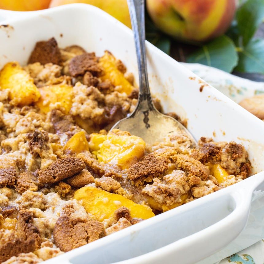 Peach Gingersnap Crisp