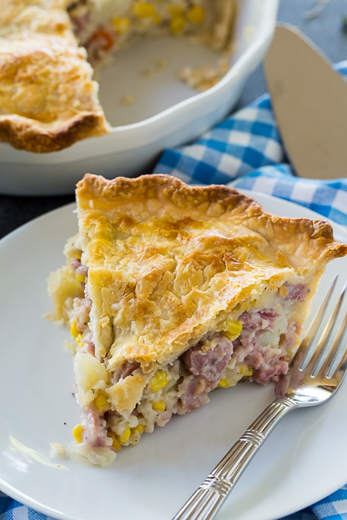 Ham Pot Pie with a double crust