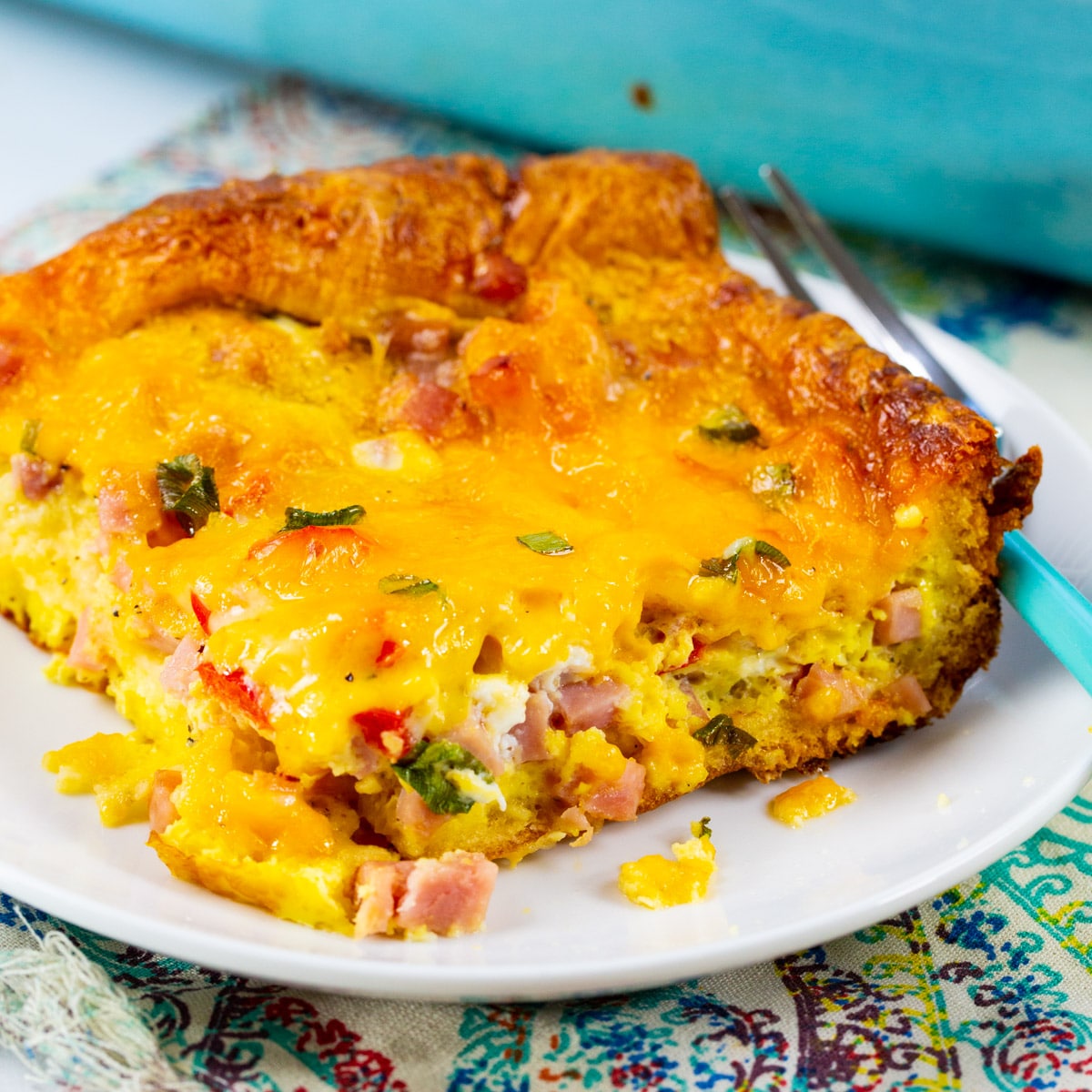 Ham and Cheese Crescent Breakfast Casserole