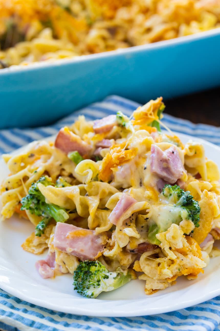 Ham and Noodle Casserole with Broccoli
