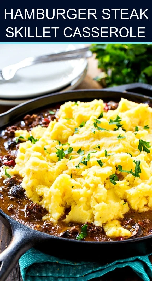 Hamburger Steak Skillet Casserole