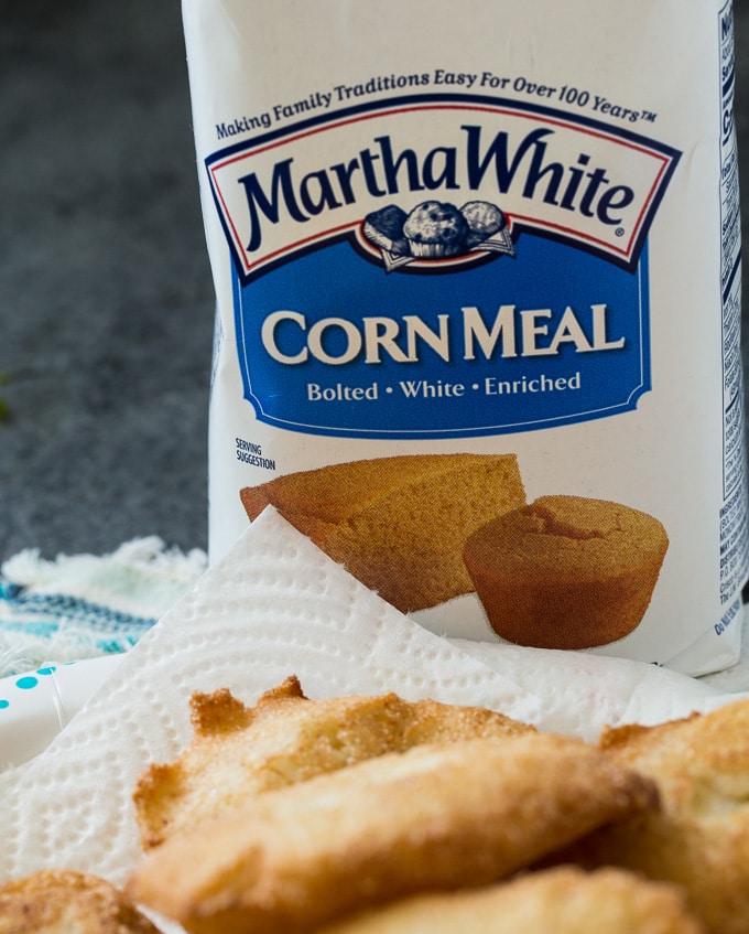 Hot Water Cornbread with Martha White cornmeal