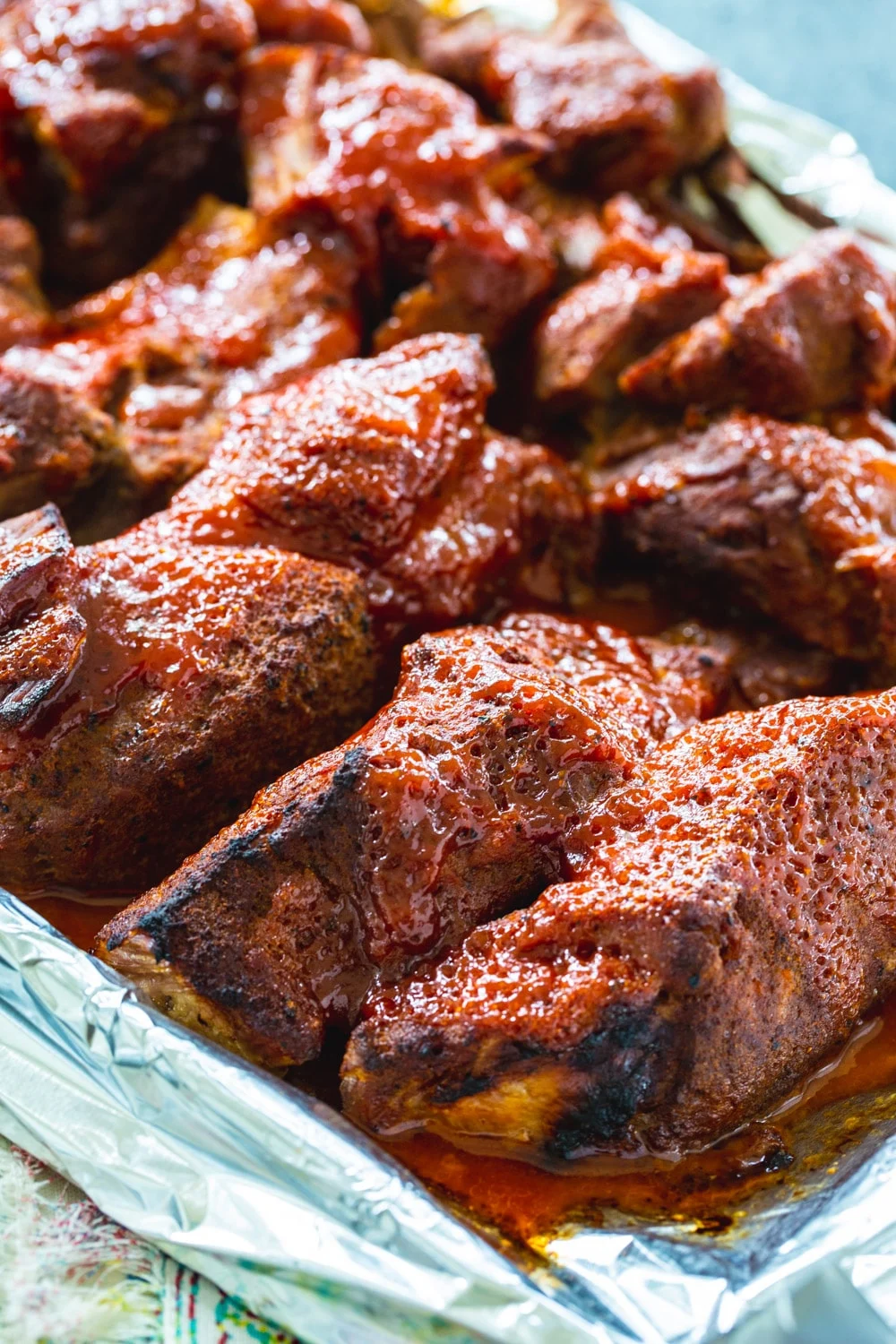 Country Style Ribs on baking sheet.